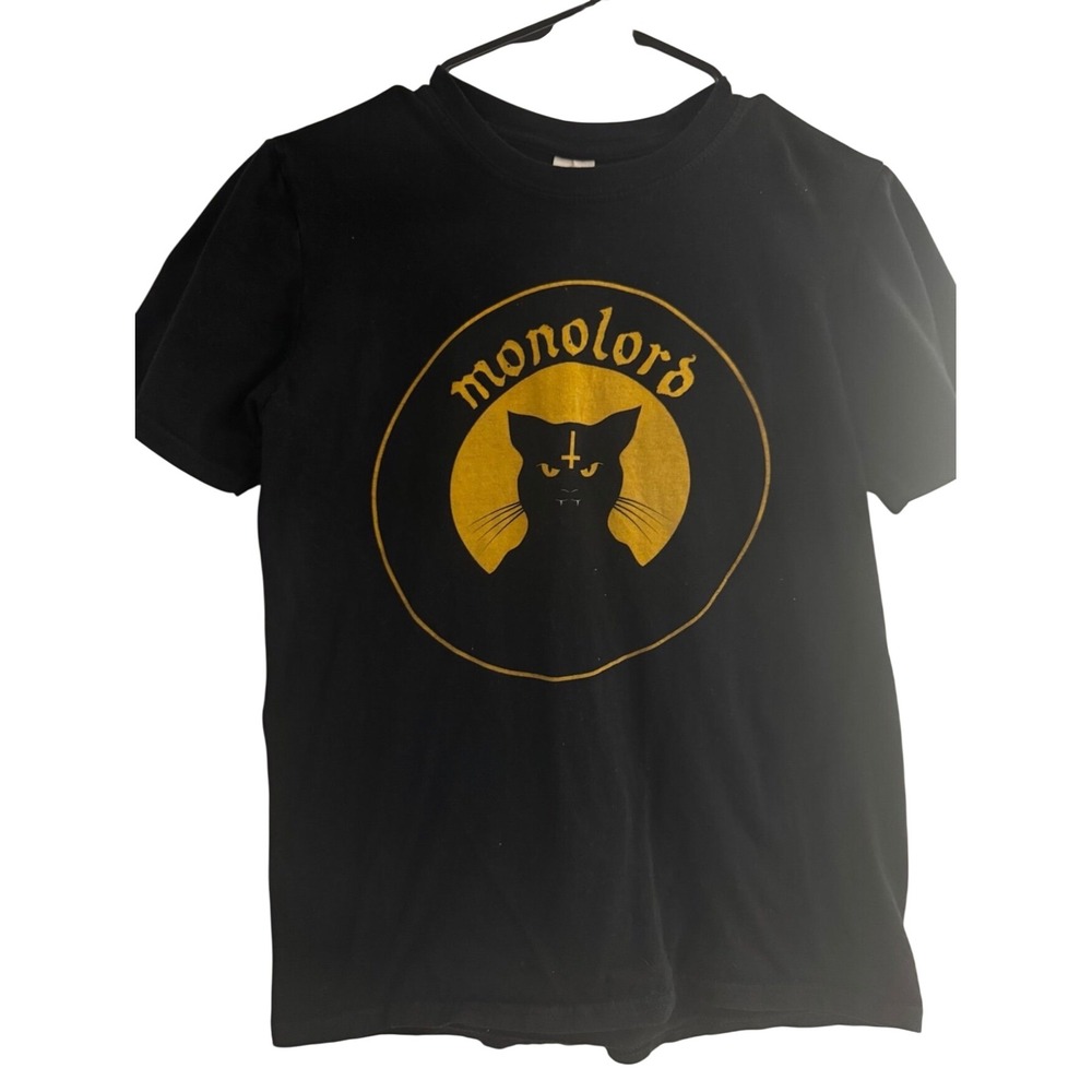 Gildan Monolord Band Tee Unisex Small Black Cat Graphic Doom Metal Shirt
